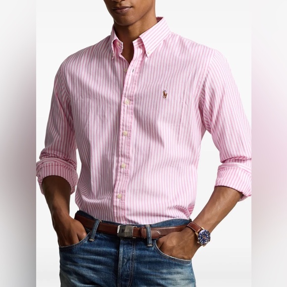 Ralph Lauren pink cotton shirt Size L - Picture 1 of 8